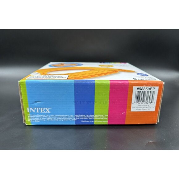 Intex Sit N Float Inflatable Lounge Pool Chair Swimming Beach Orange New In Box - Picture 5 of 14